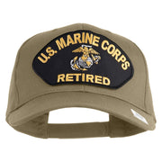 US Marine Corps Retired Patched Solid Cotton Twill Cap - Khaki OSFM