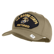 US Marine Corps Retired Patched Solid Cotton Twill Cap - Khaki OSFM