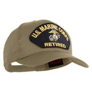 US Marine Corps Retired Patched Solid Cotton Twill Cap - Khaki OSFM