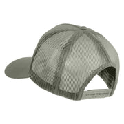 USS Ranger CV 61 Blue Patched Solid Cotton Twill 5 panel Mesh Back Cap - Grey OSFM