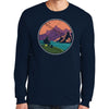 Fishing Trip Graphic Design Men's Big Size Ultra Cotton Long Sleeve T-Shirt - Navy XS