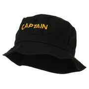 Captain Embroidered Pigment Dyed Bucket Hat