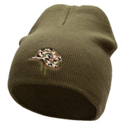 Military Helmet Embroidered 8 inch Acrylic Short Blank Beanie