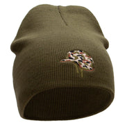 Military Helmet Embroidered 8 inch Acrylic Short Blank Beanie