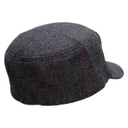 Pixel Rocket Ship Wool Fashion Fitted Engineer Cap - Black OSFM