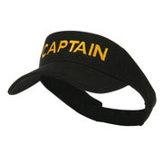 Captain Embroidered Strap Back Visor