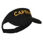 Captain Embroidered Strap Back Visor