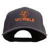 Gobble Till You Wobble with Turkey Embroidered Solid Cotton Twill Pro Style Cap - Charcoal OSFM