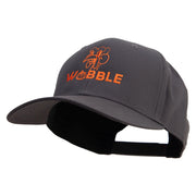 Gobble Till You Wobble with Turkey Embroidered Solid Cotton Twill Pro Style Cap - Charcoal OSFM