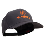 Gobble Till You Wobble with Turkey Embroidered Solid Cotton Twill Pro Style Cap - Charcoal OSFM