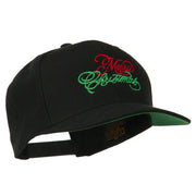 Merry Christmas Embroidered Snapback Cap