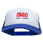 Ohio Year Established Embroidered Foam Panel Mesh Snapback - Royal-White OSFM