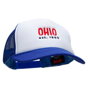 Ohio Year Established Embroidered Foam Panel Mesh Snapback - Royal-White OSFM