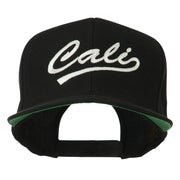 Cali Embroidered Flat Bill Cap