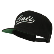 Cali Embroidered Flat Bill Cap