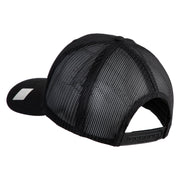 Veteran US Navy Embroidered Solid Cotton Twill Mesh Prostyle Cap - Black OSFM
