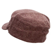 Pixel Rocket Ship Wool Fashion Fitted Engineer Cap - Maroon OSFM