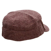 Pixel Rocket Ship Wool Fashion Fitted Engineer Cap - Maroon OSFM