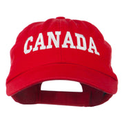 Canada Embroidered Low Profile Pet Spun Washed Cap