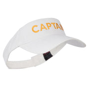 Captain Embroidered Strap Back Visor