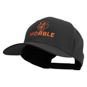 Gobble Till You Wobble with Turkey Embroidered Solid Cotton Twill Pro Style Cap - Black OSFM