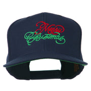 Merry Christmas Embroidered Snapback Cap