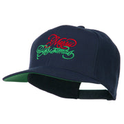 Merry Christmas Embroidered Snapback Cap