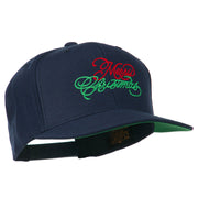 Merry Christmas Embroidered Snapback Cap