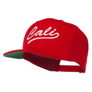 Cali Embroidered Flat Bill Cap