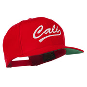 Cali Embroidered Flat Bill Cap