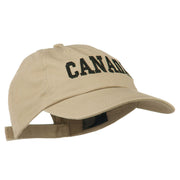 Canada Embroidered Low Profile Pet Spun Washed Cap