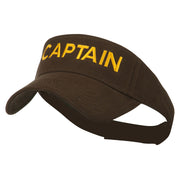 Captain Embroidered Strap Back Visor