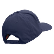 Gobble Till You Wobble with Turkey Embroidered Solid Cotton Twill Pro Style Cap - Navy OSFM