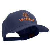 Gobble Till You Wobble with Turkey Embroidered Solid Cotton Twill Pro Style Cap - Navy OSFM