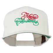 Merry Christmas Embroidered Snapback Cap