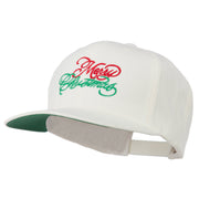 Merry Christmas Embroidered Snapback Cap