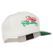 Merry Christmas Embroidered Snapback Cap