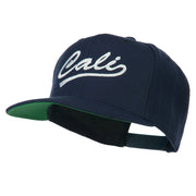 Cali Embroidered Flat Bill Cap