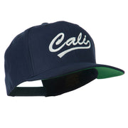 Cali Embroidered Flat Bill Cap