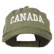 Canada Embroidered Low Profile Pet Spun Washed Cap