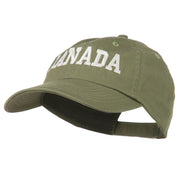 Canada Embroidered Low Profile Pet Spun Washed Cap