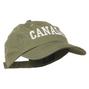 Canada Embroidered Low Profile Pet Spun Washed Cap