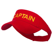 Captain Embroidered Strap Back Visor