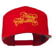 Merry Christmas Embroidered Snapback Cap