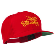 Merry Christmas Embroidered Snapback Cap