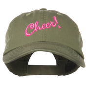 Cheer Embroidered Pet Spun Washed Cap