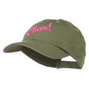 Cheer Embroidered Pet Spun Washed Cap