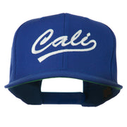 Cali Embroidered Flat Bill Cap