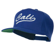 Cali Embroidered Flat Bill Cap