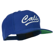 Cali Embroidered Flat Bill Cap